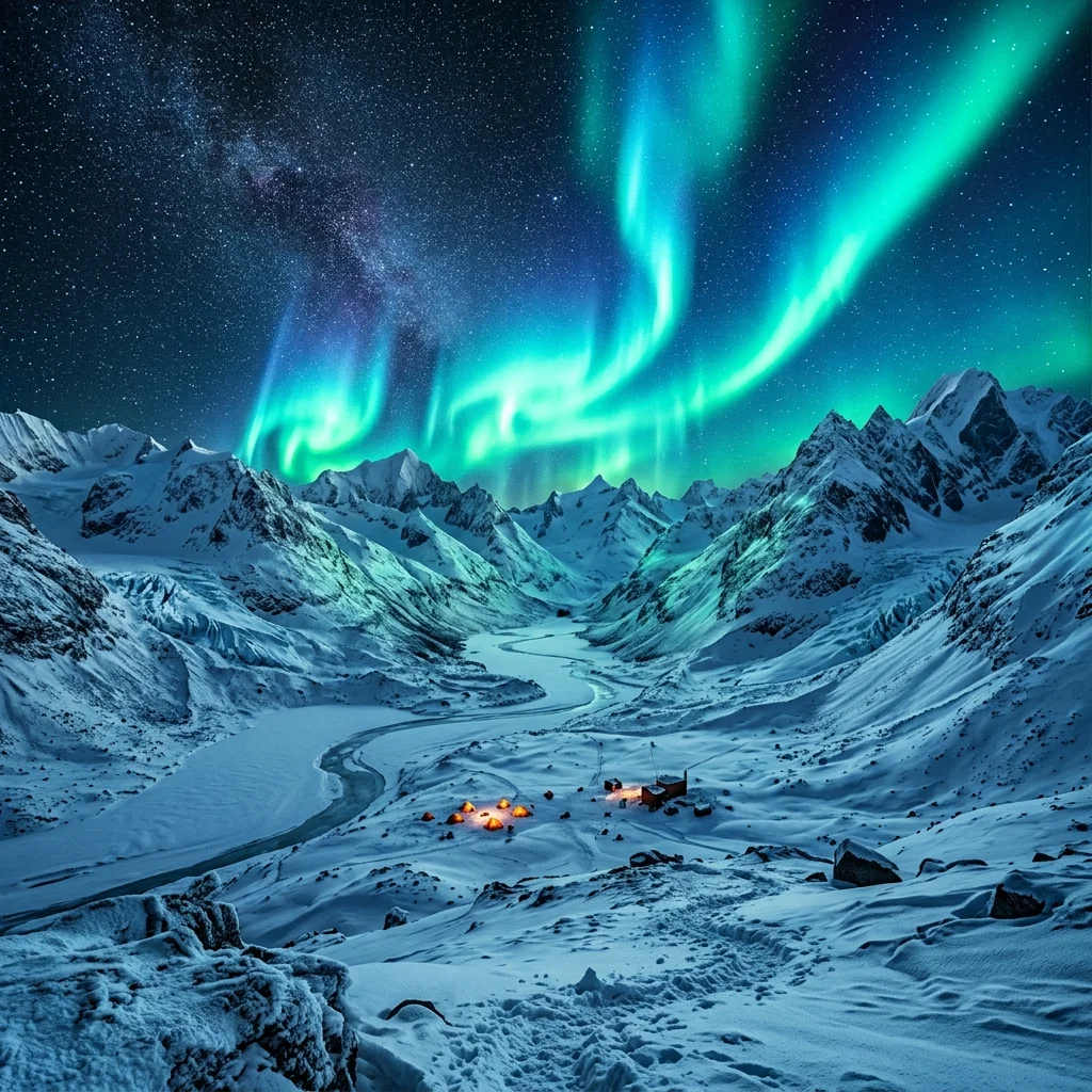 Aurora Valley surrounding the Arcttic Horizons Lodge